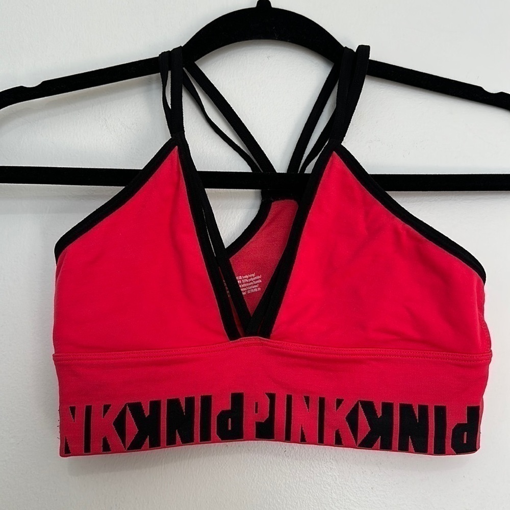 Victoria Secret red sports bra xs Strappy racerback